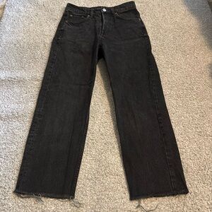 Zara cropped black jeans